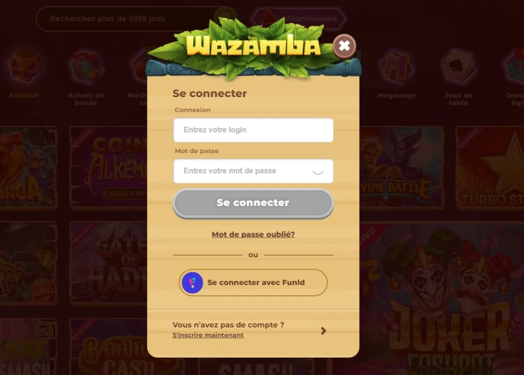 Vérification compte Wazamba